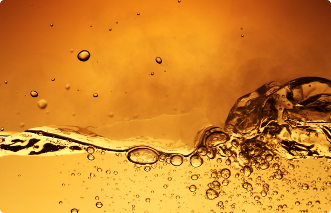 yellow/orange tinted bubbling liquid