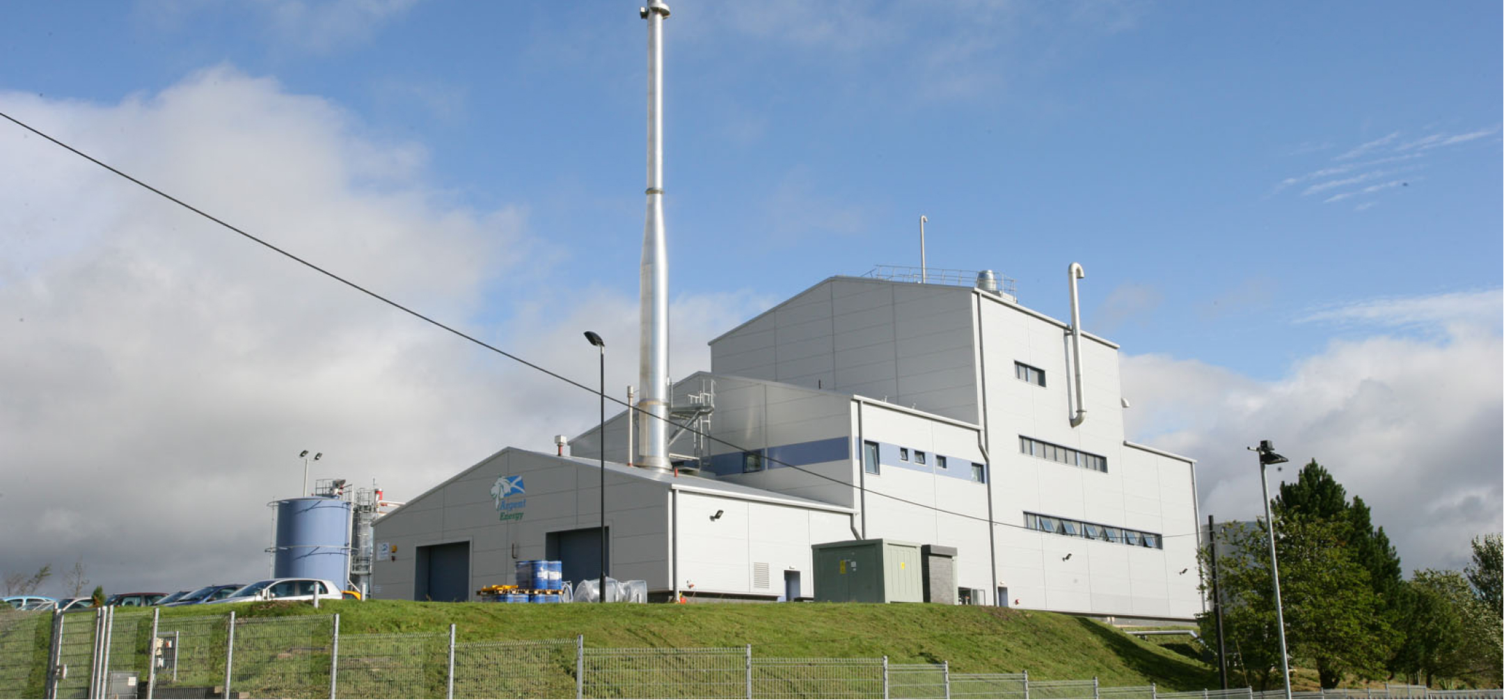 External shot of Argent energy plant in Motherwell, Scotland